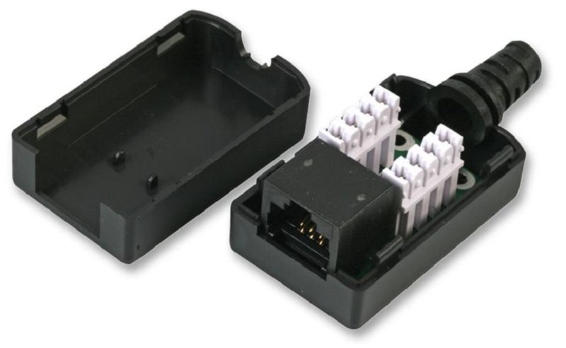 Tuk (SILBK) In-Line Adapter, RJ45, RJ45, Adaptor, In-Line, Jack, 8 Ways