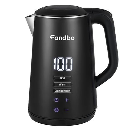 FANDBO 1.6L Electric Kettle Stainless Steel Control Digital Display