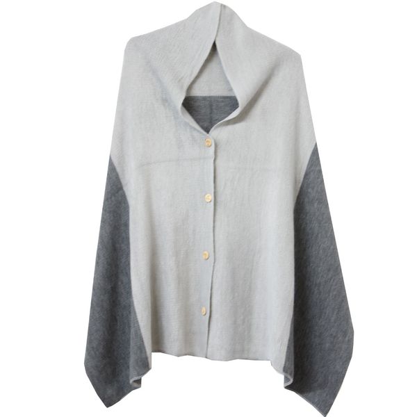 Blackcherry Button Poncho