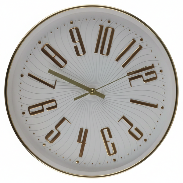 Casey Gold Wall Clock 35 cm - Elegant Analog Design for Home Decor