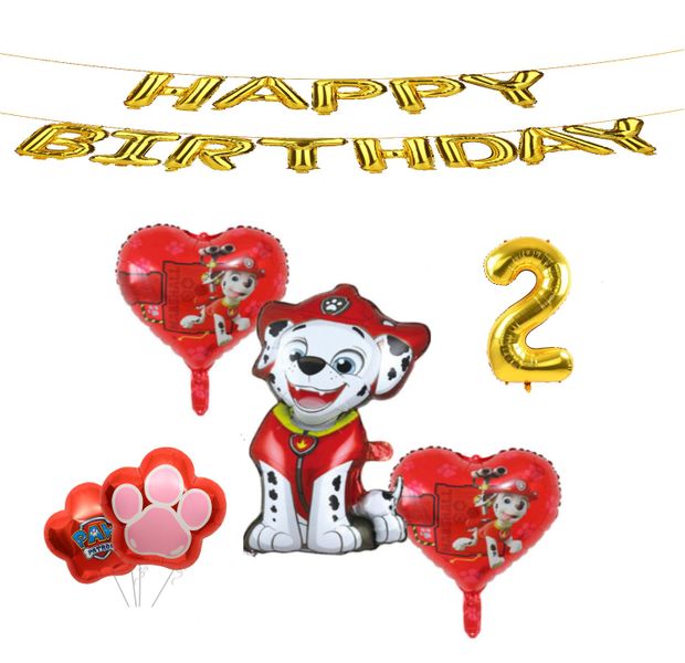 Paw Patrol Balloon Set 2 Marshall Gold
