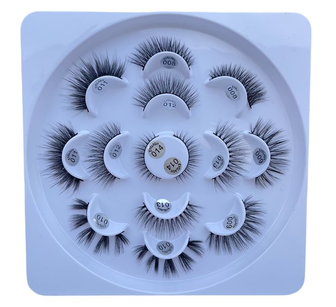 Bling Girl Human Hair Eyelashes 6D Mink Eyelash 7 Pairs D