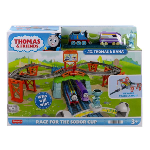 Thomas &amp; Friends Race For The Sodor Cup Push-Along Train Track Set