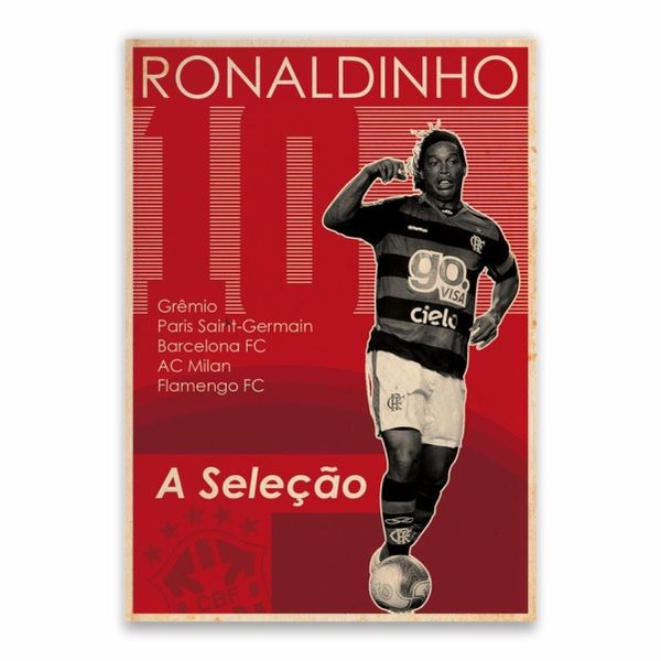 Ronaldinho Clubs Poster - A1