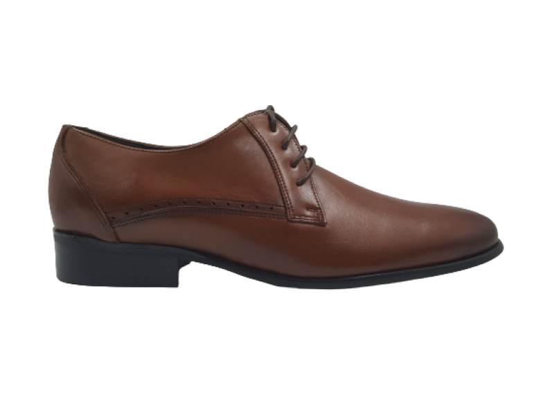 John Drake Derby Plain Men's Formal Leather Shoes - 31786- Med BRN