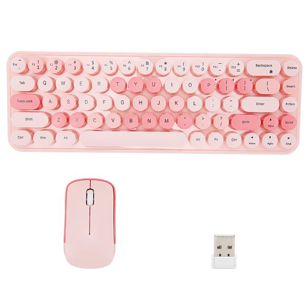 Cute Retro Combo 68 Keys, Pink Theme