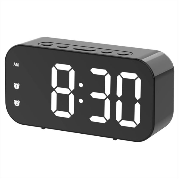 Alarm Clock, Digital Dimmable for the Bedroom, Black