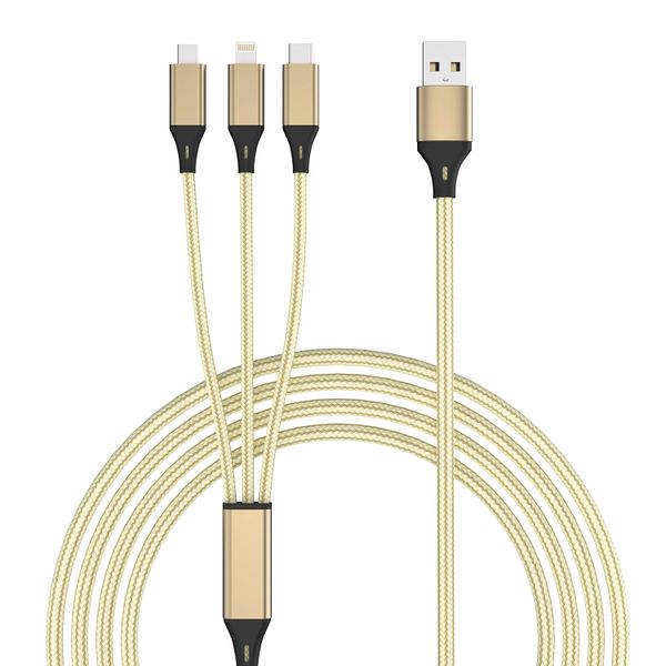 3-in-1 Type-C USB Charging Cable - Universal &amp; Fast Charging