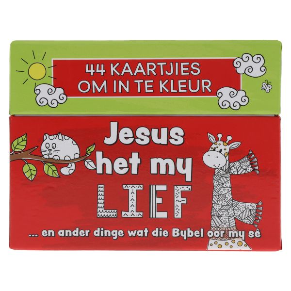 Coloring Boxed Cards for Children - Jesus Het My Lief