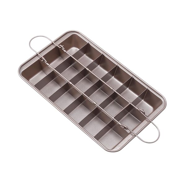 High Quality Rectangular Brownie Mold Baking Tray - Champagne Gold