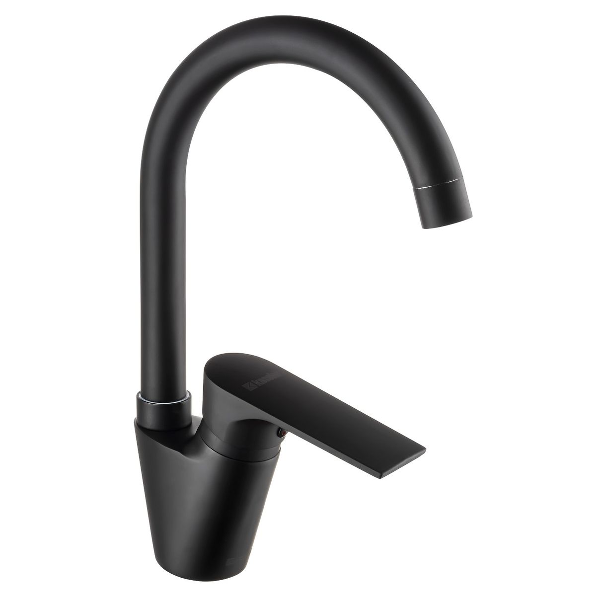 Brass Matt Black Square Kitchen Deck Mixer