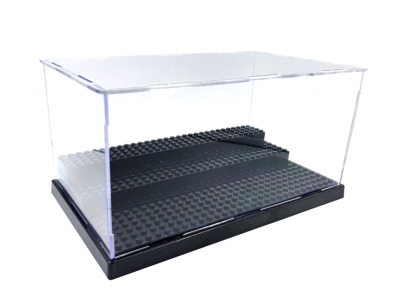 Transparent Display Case for Minifigures Toys - Black
