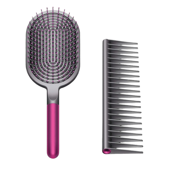 Airbag Comb Professional Salon Hair Styling Tools Set - Black &amp; Pink)