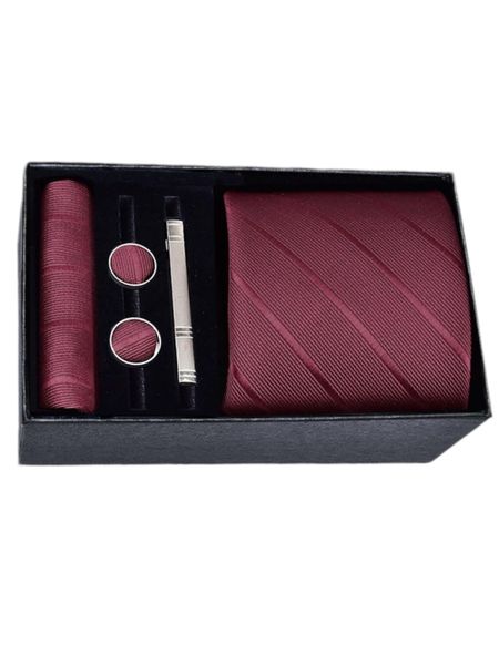 AlanKing 1 Set Tie, Handkerchief &amp; Cufflinks Gift Box