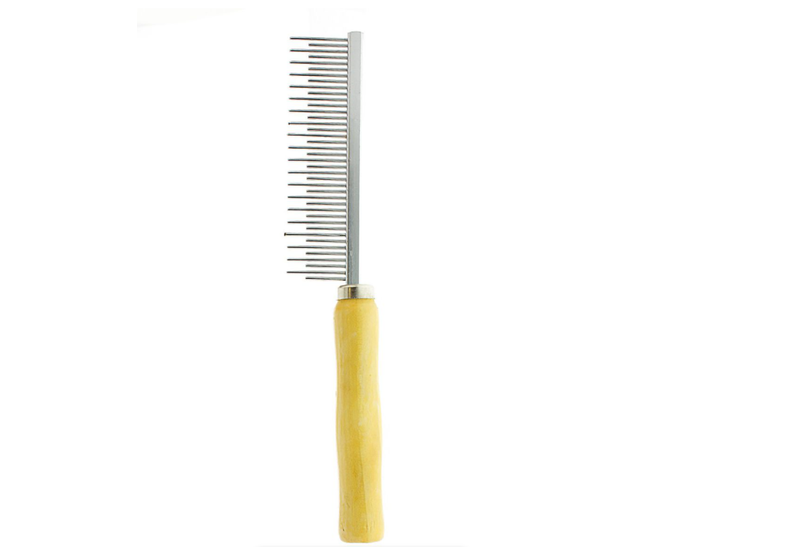 Stainless Steel Comb With Wooden Handle