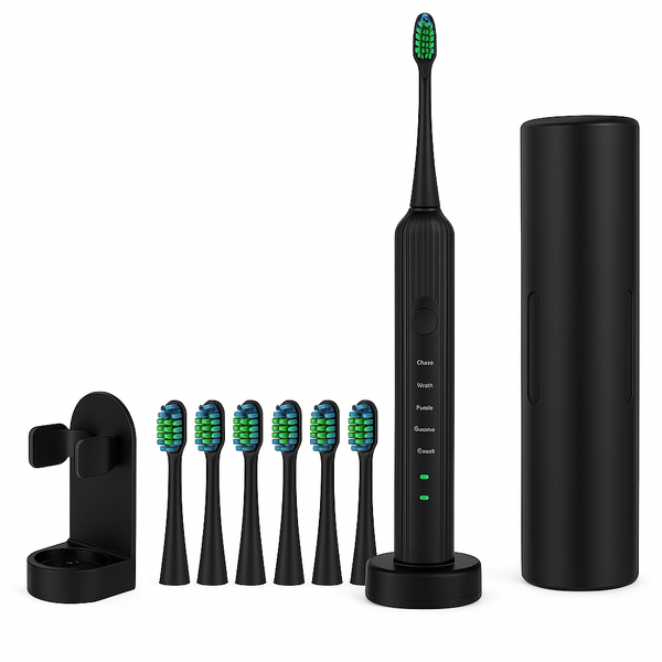 Lumine Electric Toothbrush - 5 Modes, 8 Extra Brush Heads &amp; Travel Case