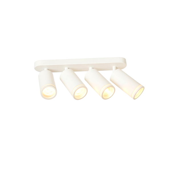 ECOMLIGHT 4 Head GU10 Ceiling Spotlight White 6500K Cool White