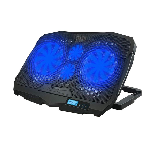 Adjustable Angle Cooling Laptop Stand With LED Blue Light And 4 Fans