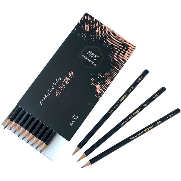 Nyoni - 6B Fine Art Pencils - 12 pieces