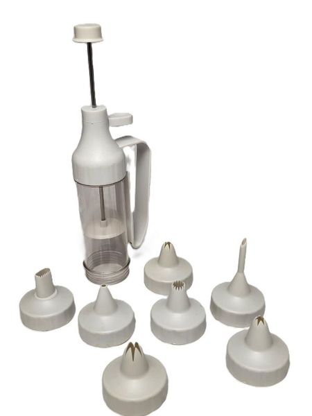 Piping Gun Set - Syringe with 7 Piping Nozzles