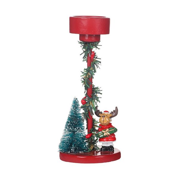 Christmas Candlestick Holder Centerpiece Tea Light Candle Stand for Living
