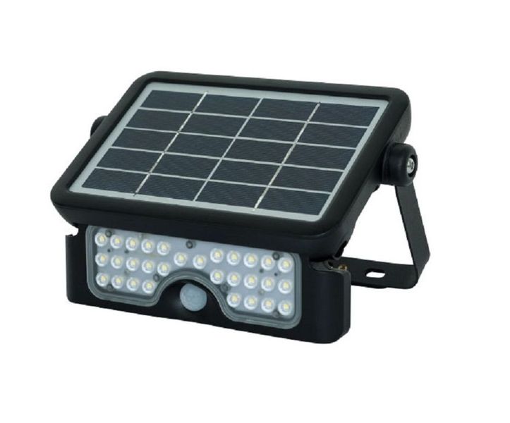 Luceco - Solar Guardian PIR Floodlight Black IP65