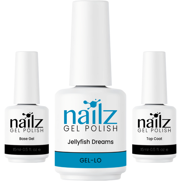 Nailz Gel Polish 15ml Gel-Lo - Jellyfish Dreams + Base Gel + Top Coat