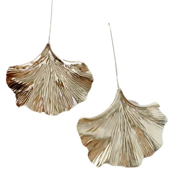 Po'di Grazia - Classy Golden Leaf Earrings , Gift Set