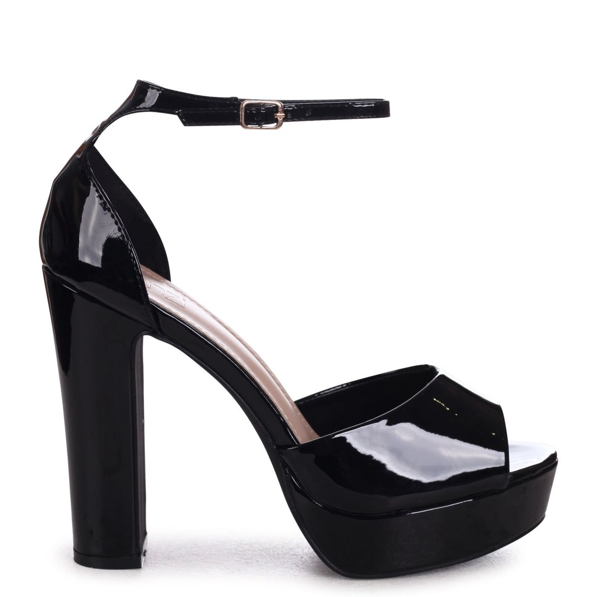 Linzi ASTRA Ladies - Black Faux Patent Leather Platform Heels | Shop ...