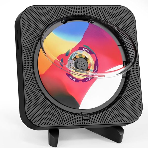 CD Player with Speakers Wall Mount or Desktop Use Bluetooth Music Player