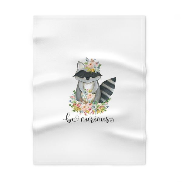 Woodland Racoon Fleece Blanket 70x100cm