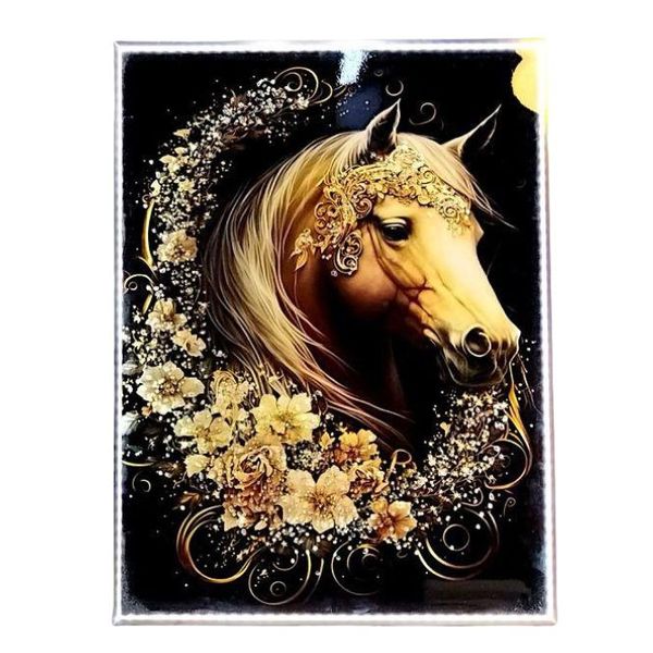 TGS-076-32 White Horse Wall Portrait