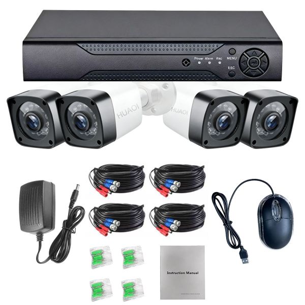 1080P 4CH Wired CCTV Security System 4 Cameras+IP66