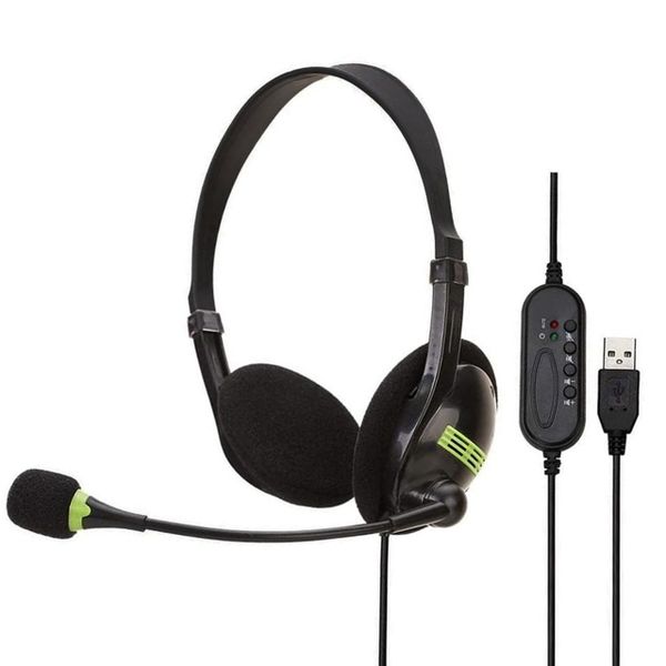 Wired Computer USB Interface Headphone With Microphone &amp; Mic-(SY440MV)