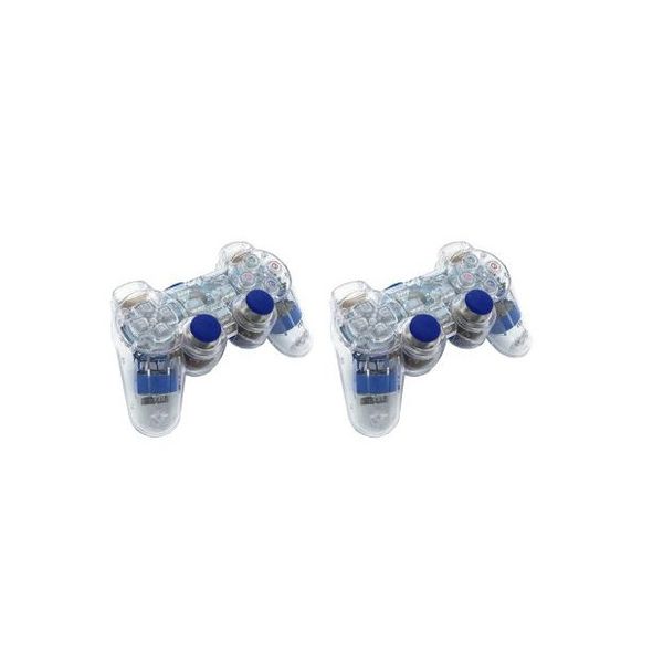 Dual PC Gamepad / Controller, Luminous, Wired -Transparent