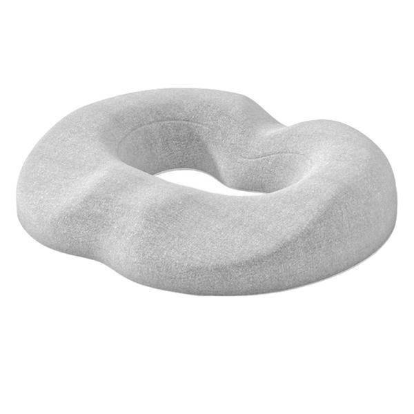 Health Donut Back Pressure Relief Memory Foam Cushion -Light Grey (45cm)