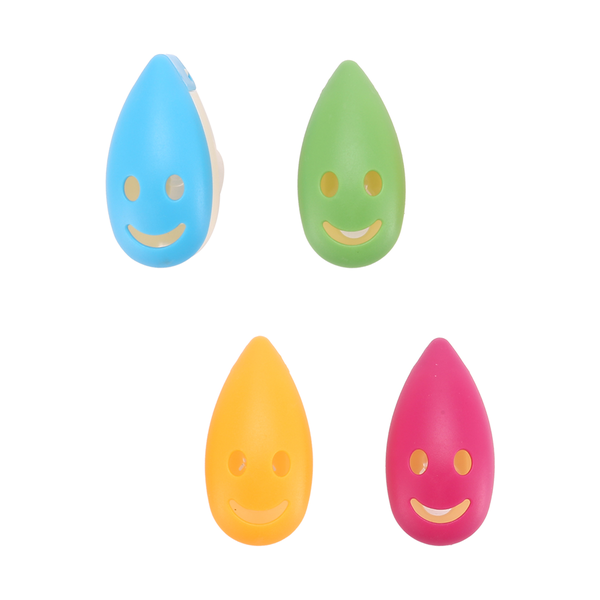 4 PCS Smile Face Toothbrush Cover Holder with Suction Cup Bath