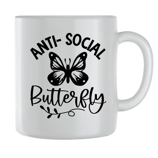 Anti- social Coffee Mugs for Men Women Funny Quotes Graphic Sayings Cup 214