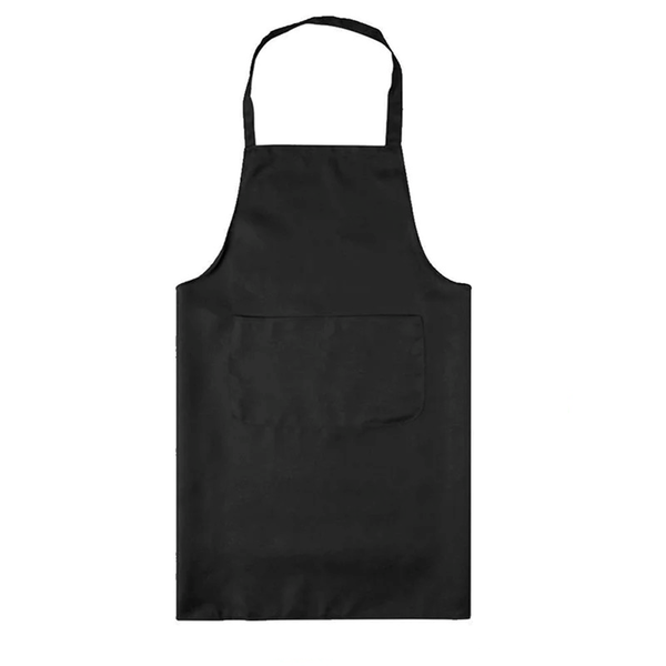 Home Kitchen Simple Stylish Pure Color Apron - Black