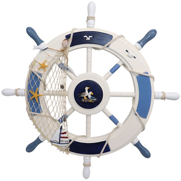 Nautical Boat Wooden Steering Wheel - 62cm