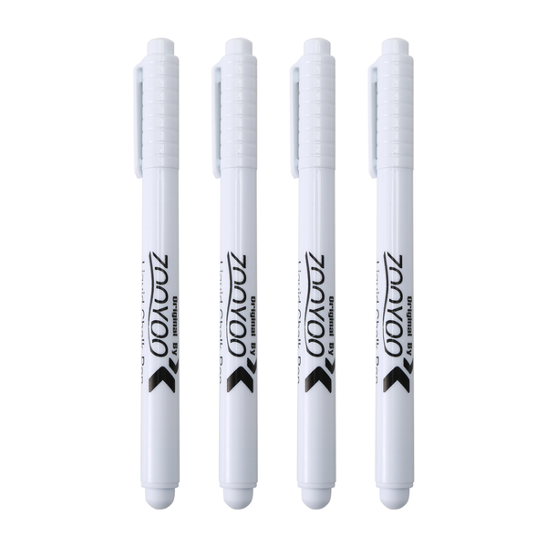 4PC Liquid Chalk Pen Marker For Glass Windows Chalkboard Blackboard white