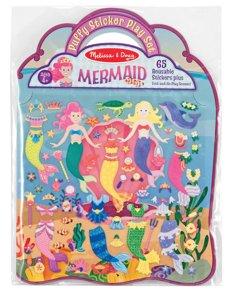 Melissa &amp; Doug Puffy Sticker Play Set - Mermaid (65 Reusable Stickers)