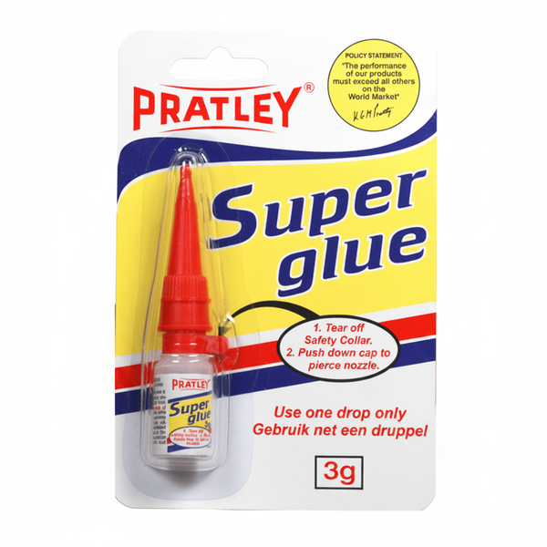Pratley Super Glue Gel 3g - Quick Bonding for Household Repairs