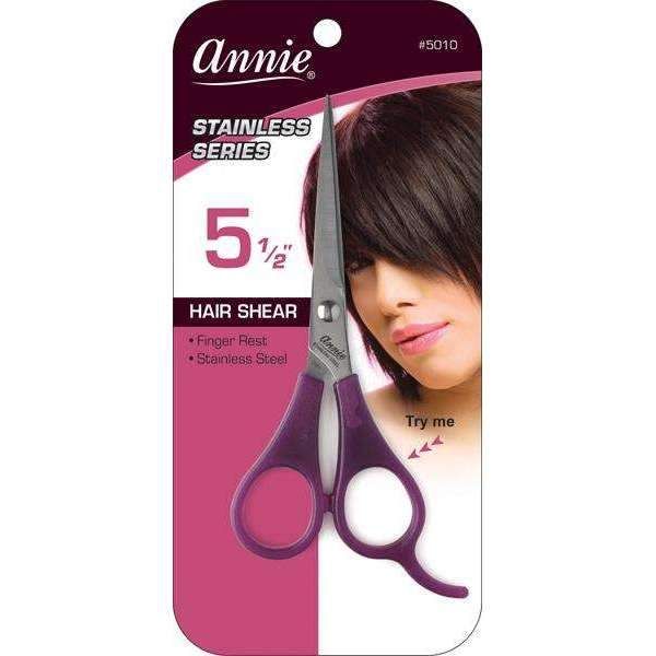 Ann05010 - Annie - Hair Shears 5.5" Asst Color - 6 Pack