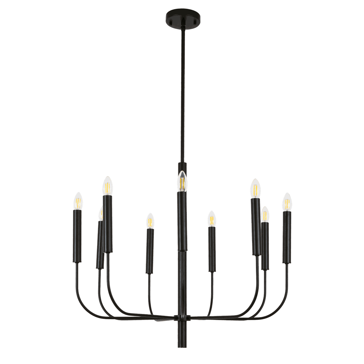Zebbies Lighting Harlow 9 Light Black Chandelier Buy Online in