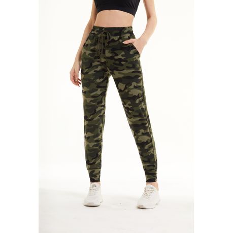 Ladies camo jogger pants online