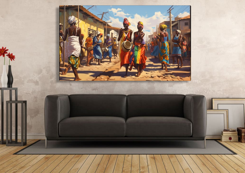 Canvas Wall Art - Township Rhythms Abstract - IM0278