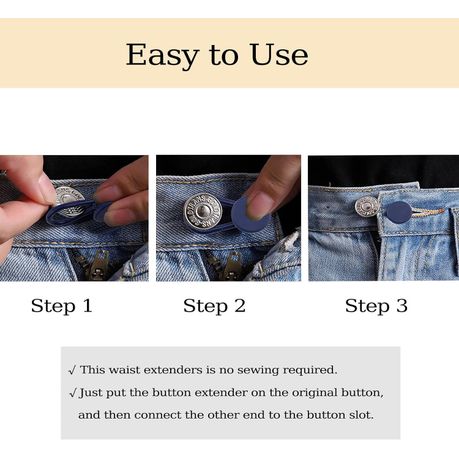 Pants Waist Button Extender 12pcs Button Extenders For Jeans - Women Men  Pants Waist Extenders - 1/