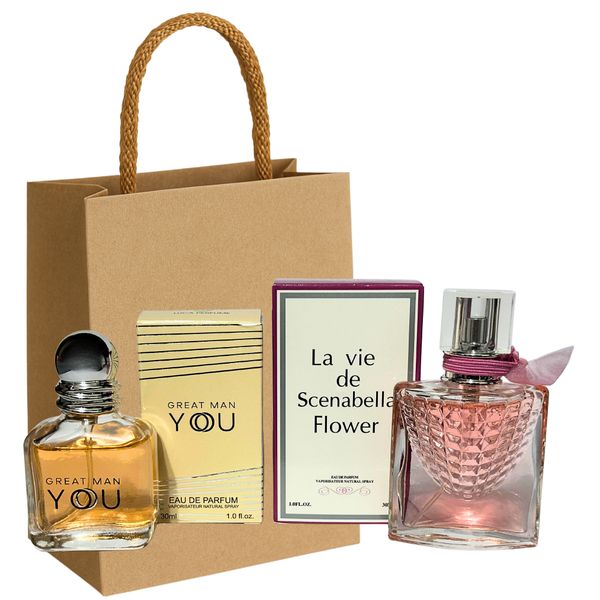 Great Man You - La Vie de Scenabella | Couple Perfume Set &amp; Gift Bag COMBO