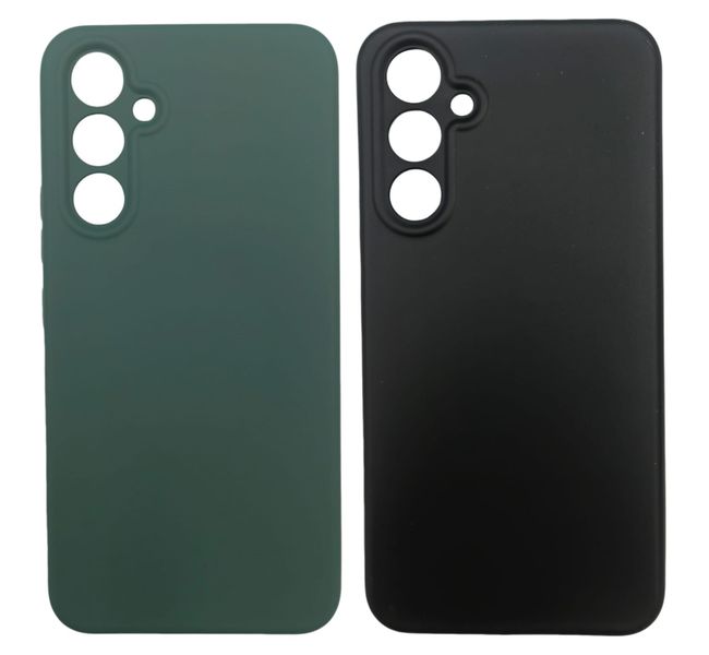 Silicone Black &amp; Dark Green Cover Compatible with Samsung Galaxy A14/A24/A34/A54/ 2Pack